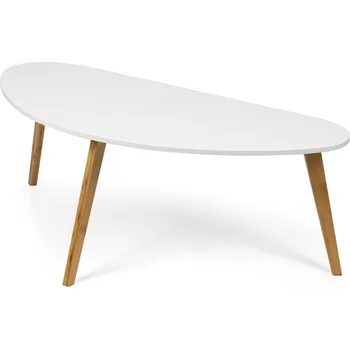 Konferenční stolek Vikio Konferenční stolek bílý 120x45x60 nohy masiv dub HKS104B-120