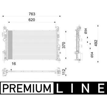 Motor automobilu Chladič, chlazení motoru MAHLE CR 2789 000P