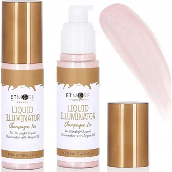 Rozjasňovač Tekutý rozjasňovač na obličej s arganovým olejem, šampaňský odstín, 60 ml