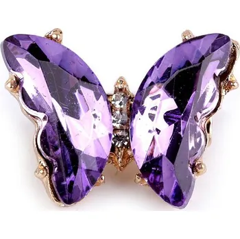 Brož Brož s broušenými kameny motýl mini