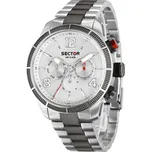 Sector R3253575006 series 850 dual time Mens Watch 45mm 10ATM