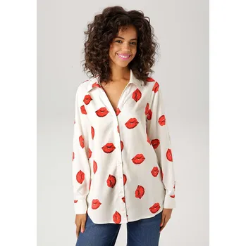 Dámská košile Košile Aniston Weiß/ Rot 2850390 48