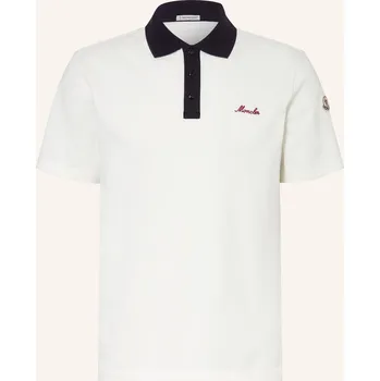 Pánská košile Moncler Pánská Piqué Polokošile, bílá / tmavě modrá, S