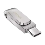 SanDisk Ultra Dual Drive Luxe/128GB/USB 3.1/USB-A + USB-C/Stříbrná