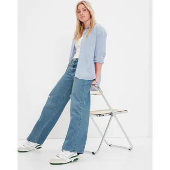 Oblečení a móda GAP Dívčí Dětské džíny wide stride 464151-00 Velikost: 18 Tričko zdarma při nákupu nad 3000,-!