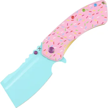 kapesní nůž Kansept XL Korvid Modrý Povlak 154CM G10 s Donutovým Potiskem T1030B6