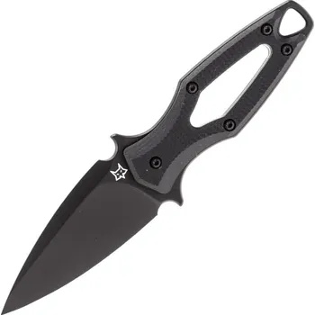 kapesní nůž Fox Knives FOX AKA PEVNÝ NŮŽ NEREZOVÁ OCEL ELMAX TOP SHIELD ČEPEL, ČERNÁ RUKOJEŤ G10 FX-553 B