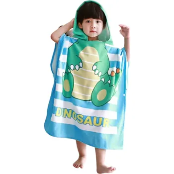 Kojenecká hygiena Dětský župan s kapucí 60 x 120 cm Pro výšku 80 - 130 cm Unisex dětský župan s hravým dinosaurím potiskem