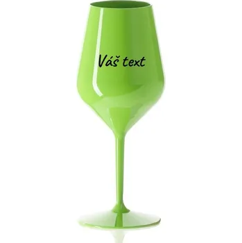 Sklenice Nerozbitná plastová sklenice s vlastním nápisem 460 ml Barva: Zelená