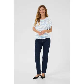 Dámské tričko Kaffe Weiß/ Hellblau 2544456 34