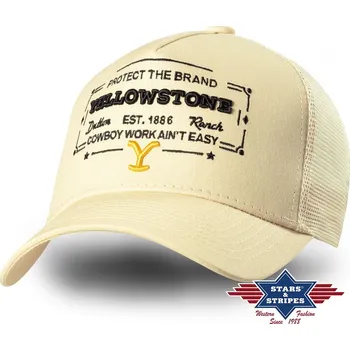 Módní doplněk Stars and Stripes Trucker kšiltovka - Yellowstone 5 Velikost: Unisize (S-XL)