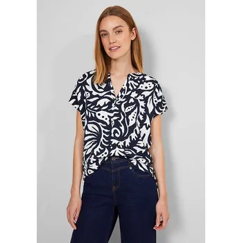 Dámské tričko Street One Schwarz/ Weiß 3819575 34