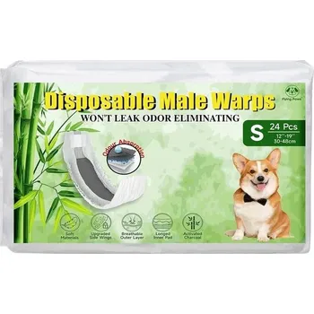 tréninková pomůcka pro psa Pleny Flying Paws pro psy, S-24 s aktivním uhlím, měkké a prodyšné pleny pro muže, neutralizace