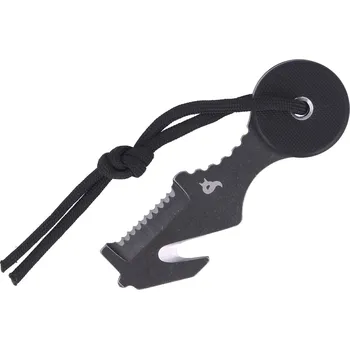 kapesní nůž BlackFox BLACK FOX PLAN B FIXED RESCUE BLADE NEREZOVÁ OCEL 440C ČERNÁ IDROG.SW, G10 ČERNÁ RUKOJEŤ BF