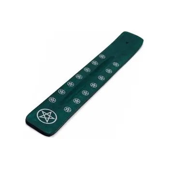 Čajovna Stojan na vonné tyčinky lyže Pentagram - zelený