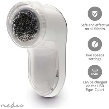 Odžmolkovač Odstraňovač žmolků | Vestavěná Li-Ion VCRLR10WT Nedis