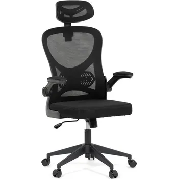 Kancelářská otočná židle MORTY — látka, černá