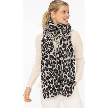 Šála Zwillingsherz Grau/ Schwarz - (L)195 x (B)95 cm 6243688 onesize