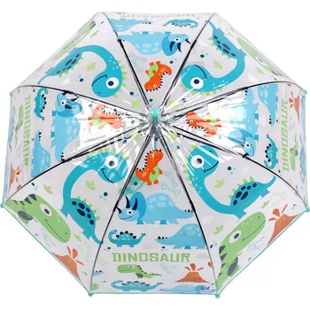 Deštník Dětský průhledný vystřelovací deštník dinosaurus