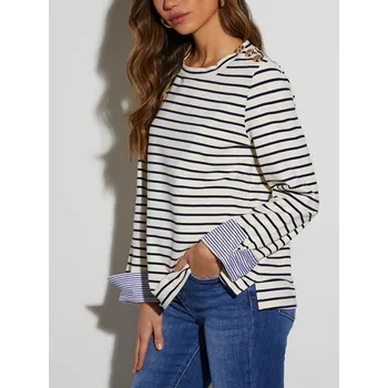 Dámská mikina Mikina Milan Kiss Creme/ Dunkelblau 5004097 XL