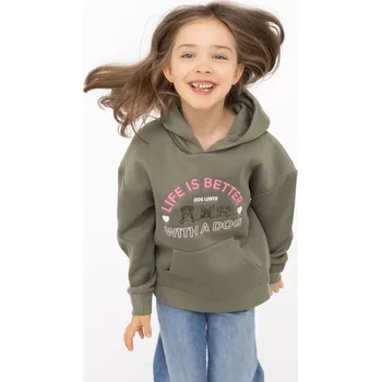 Dívčí mikina Zwillingsherz Khaki 7174449 128