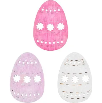 Velikonoční dekorace Velikonoční dekorace vejce růžové mix 12ks 4cm 952121