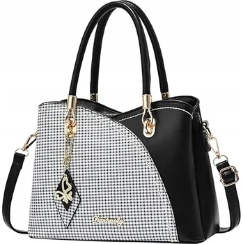 Kabelka Torebka Dámská Kožená Klasická Na Rameno S Polokombinací barev, Módní