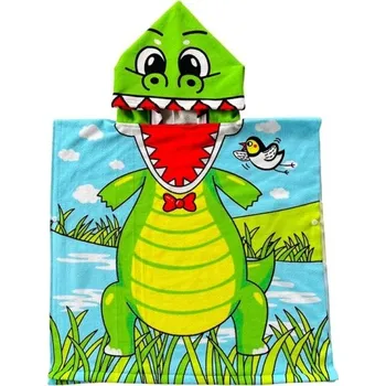 Kojenecká hygiena Dětský župan s kapucí 60 x 120 cm Pro výšku 80 - 130 cm Unisex župan s dinosaurím potiskem pro malé dobrodruhy