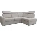 Rohová sedací souprava rozkládací hnědá MASTER V pravá