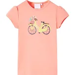 vidaXL Dětské tričko neonově korálové 104