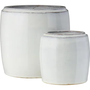 Zahrada Ib Laursen Keramický obal na květináč Saigon White Small Menší