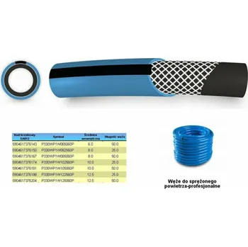 Zahradní hadice Polix HADICE NA STLAČENÝ VZDUCH FI = 6 mm x 25 m, MODRÁ, PROFESSIONAL P430WP1W062560