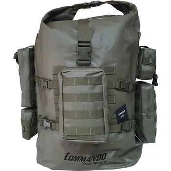 turistický batoh Batoh ARMY-X-TREME 70l nepromokavý s kapsami ZELENÝ (Batoh ARMY-X-TREME 70l nepromokavý s kapsami ZELENÝ)