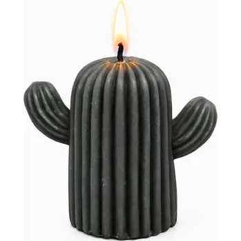 Svíčka Vonná svíčka Kaktus | 55 g | Svíčkománie3D | Barva: Černá
