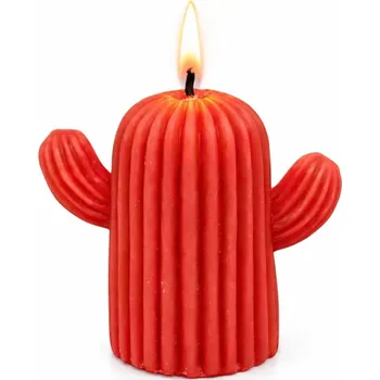 Svíčka Vonná svíčka Kaktus | 55 g | Svíčkománie3D | Barva: Červená