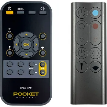 Dálkový ovladač DYSON HP00, HP01, 967197-13 Silver - dálkový ovladač duplikát MAGNETICKÝ