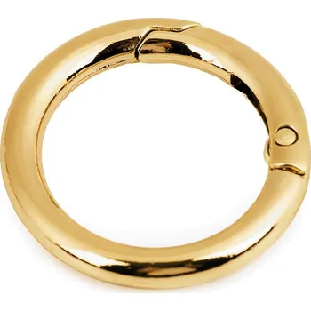 Karabina kulatá na kabelky / kroužek na klíče Ø25 mm, barva 8 žluté zlato