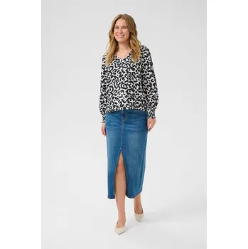 Dámské tričko Kaffe Schwarz/ Weiß 2909185 34