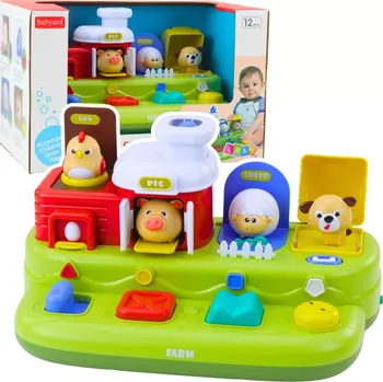 Hračka pro nejmenší Interaktivní vzdělávací hračka pro nejmenší – vyskakující zvířátka farma se zvuky