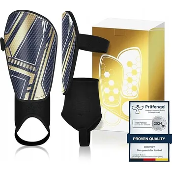 Fotbalový chránič Fotbalové chrániče holení nastavitelné protiskluzové černé XS