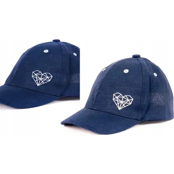 Čepice KYSLÍKOVÁ ČEPICE SE ŠILTEM ČEPICE PRO DÍVKU SRDÍČKO YOCLUB 42-46