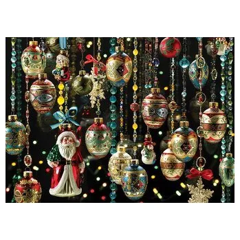 Hračka COBBLE HILL Puzzle Vánoční ozdoby 1000 dílků