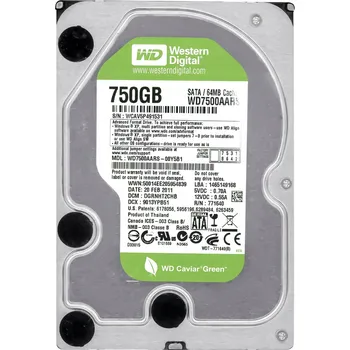Interní pevný disk Pevný disk Western Digital GREEN Caviar Green 750 GB SATA II 3,5"