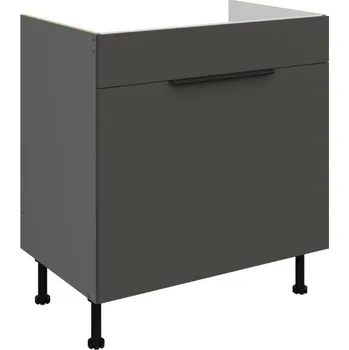 Kuchyňská skříňka Dolní skříňka na dřez LUNARA - šířka 80 cm, grafit / antracit