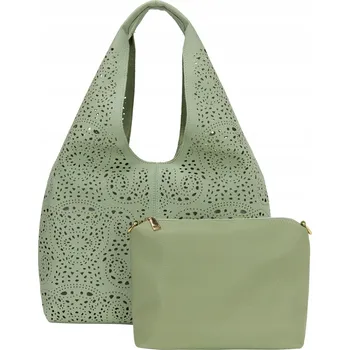 Kabelka Dámská sada: kabelka a kosmetická taštička Gaya - zelená, UNIVERZÁLNÍ VELIKOST