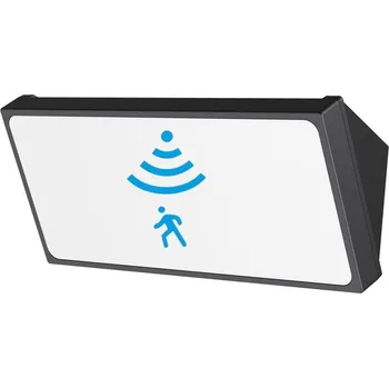 Venkovní osvětlení VENKOVNÍ LED SVÍTIDLO 12W S ČIDLEM IP65 FASÁDNÍ LAMPA NAD GARÁŽ, NA TERASU