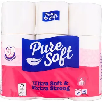 Toaletní papíry Čistý měkký suchý papír bez zápachu 9 ks