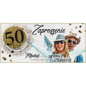 Obraz Pozvánka na 50. narozeniny, pár, 17 x 8,5 cm, 10 ks