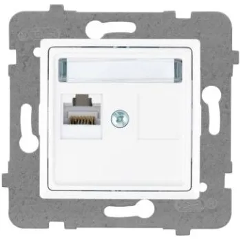 Elektrická zásuvka Polmark Rosa bílá zásuvka internetová RJ45