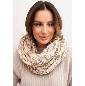 Nákrčník Nákrčník dámský vlněný melanžový silný nákrčník na zimu KN24 světle béžový